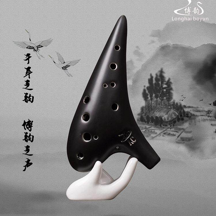 乐器 陶笛12孔中音C调12孔AC调陶笛教学款 挂绳