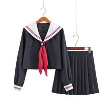 日系校服jk制服夏学院风基础款女水手服短袖不良少女赤二本班服