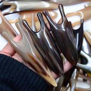 牛角眼刮天然小黄牛角扁平鼻梁按摩器 鼻梁眼窝两用 按摩点穴