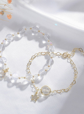 【星月皎洁】白水晶手链