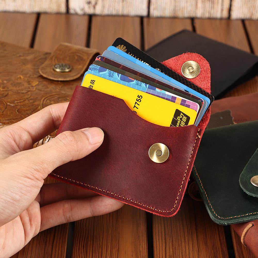 joyir男士卡套大容量银行卡驾驶证皮夹复古男款暗扣手拿包定制