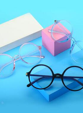 新款护目镜韩版文艺复古眼镜框塑料眼镜架复古圆框平光镜15993