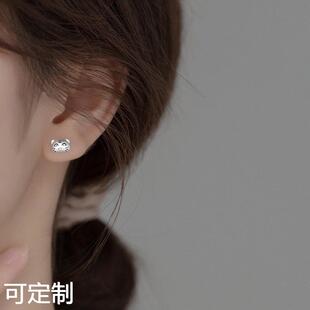 国潮本命年小老虎耳环秋节新年招好运生肖虎年复古泰银风虎头耳钉