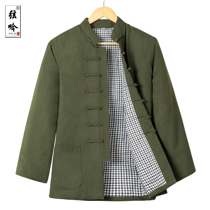中国风唐装棉袄男加厚保暖冬装外套中老年爷爷复古盘扣老式棉衣服