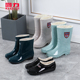 回力女士雨鞋 防滑工作套鞋 加绒加棉雨靴低帮短筒水鞋 中筒高筒套鞋
