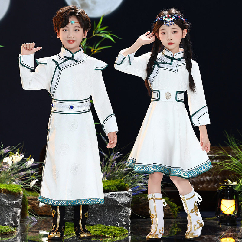 儿童蒙古服族服装舞蹈演