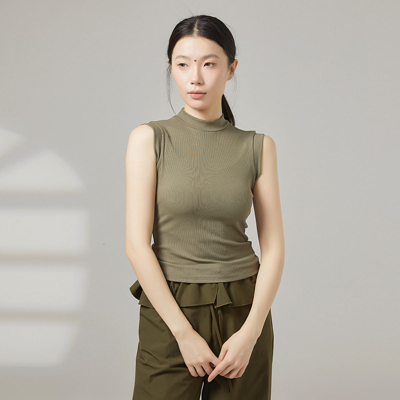 现代舞服无袖背心形体训练服新款高领上衣舞蹈练功服夏季
