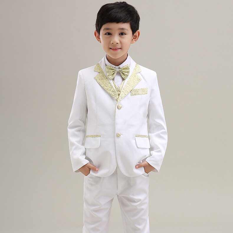 欧美儿童西装套装男童花童西服男孩钢琴演出主持生日礼服厂家