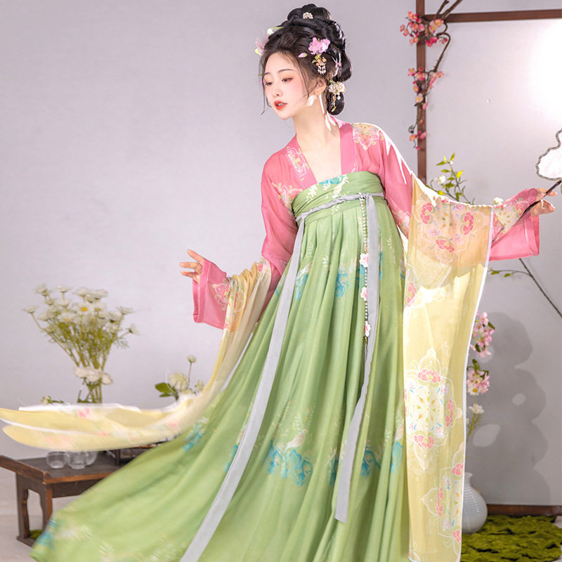 正品汉服套装复古唐制齐胸襦裙新款古风汉元素裙子夏日常古装春夏