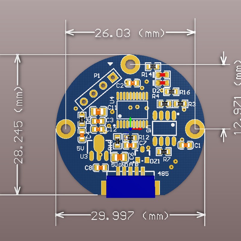 磁编码器 角度传感器 高精度14位 RS485 MODBUS通信