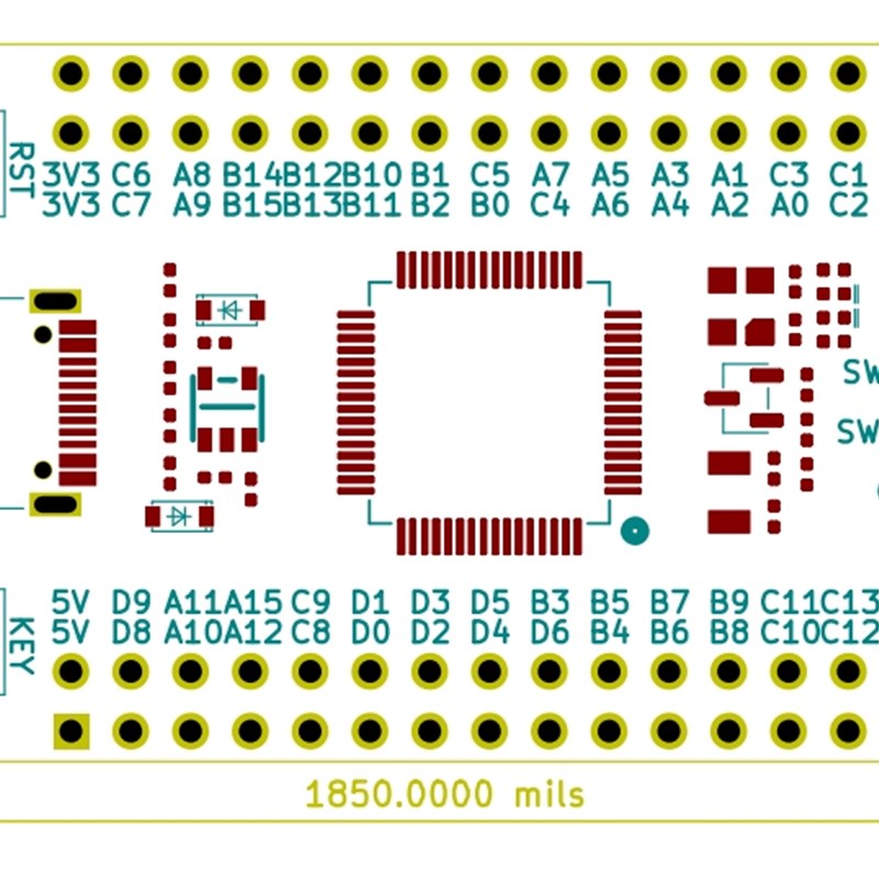 STM32G071RBT6开发板G031最小系统核心板学习板替换STM32F103/030 - 实物图