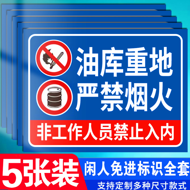 油库重地严禁烟火油库标识加油站标识牌易燃易爆标识安全警示牌卸油操作规程油罐区警示标志警告标牌