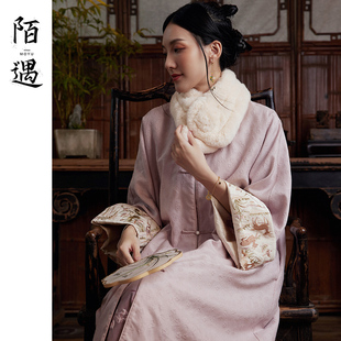 中式 陌遇2022秋季 素改良旗袍唐装 中国风汉元 茶服连衣裙外套女 新款