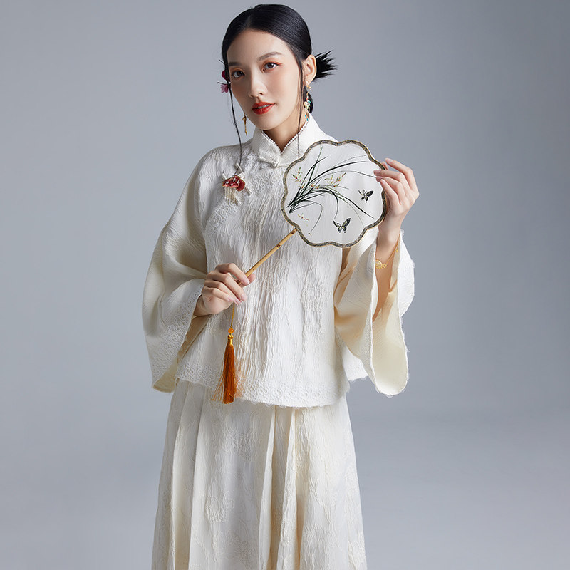 陌遇2025春夏新款中国风复古改良唐装旗袍上衣半身裙套装连件套女,女装/女士精品,时尚套装,淘宝优惠券,粉丝福利购,淘宝优惠卷