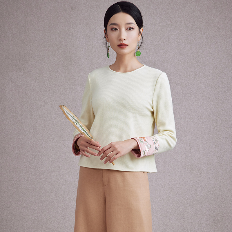 陌遇竖条纹针织衫秋冬打底上衣