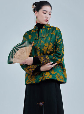 陌遇【杨MI同款】秋冬新款中国风改良茶服外套新中式复古唐装上衣