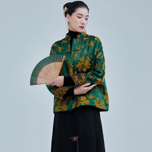 复古唐装 陌遇 中国风改良茶服外套新中式 秋冬新款 上衣 杨MI同款