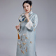 旗袍连衣裙 中国风复古改良织锦缎提花棉衣中式 陌遇2025年冬季 新款
