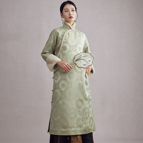 陌遇中国风复古改良旗袍式连衣裙