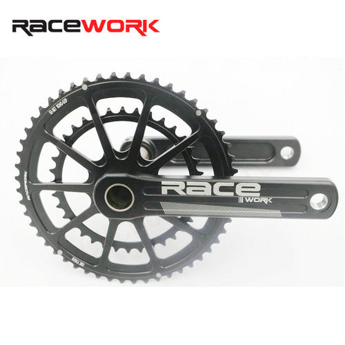 Racework 公路自行车牙盘8/9/10/11速超轻铝合金中空一体双盘