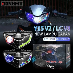 LC135FI V8前照燈摩托車改裝 Y15ZR LED大燈 Y15