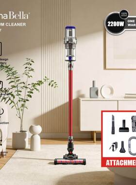 出口LumaBella63017无线吸尘器家用充电款除尘清洁机地刷带LED灯