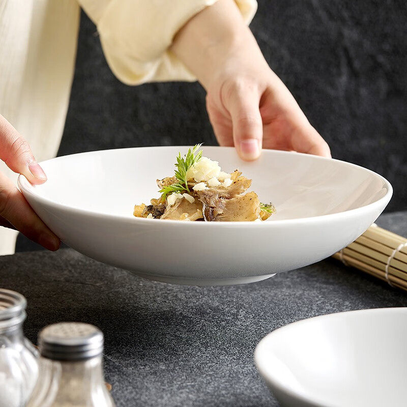 日式餐具盘子高级感轻奢家用陶瓷圆碗大号汤碗白色酸菜鱼专用大碗,餐饮具,碗,淘宝优惠券,粉丝福利购,淘宝优惠卷