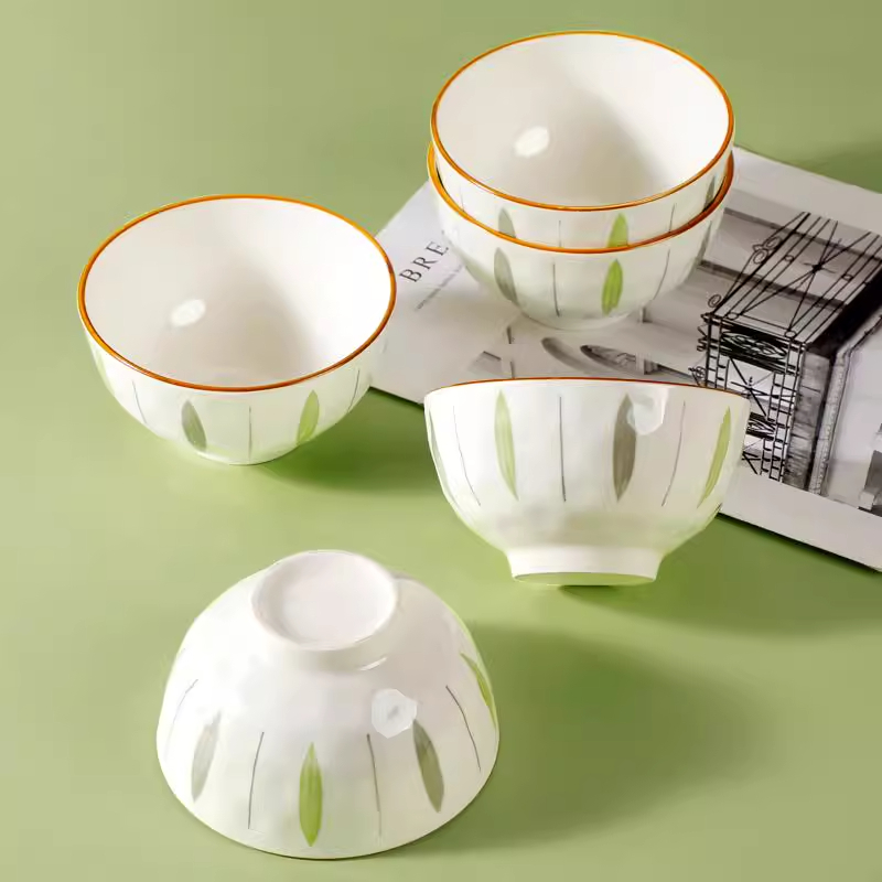 咏柳4.5英寸陶瓷碗家用餐具套装