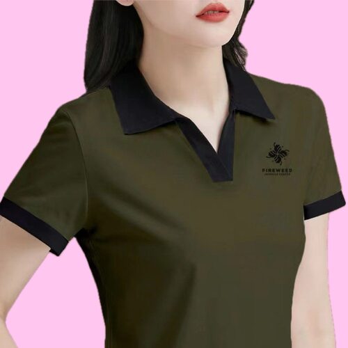 Polo上衣显瘦百搭翻领遮肚妈妈装