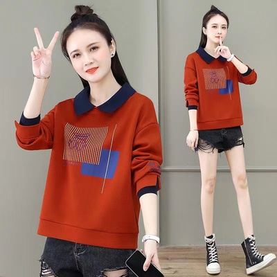 妈妈装大码宽松polot恤女