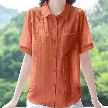 薄款棉麻洋气中老年女装衬衣