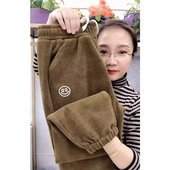 加绒加厚保暖卫裤 2025新款 秋冬大码 灯芯绒女裤 中年妈妈束脚休闲裤