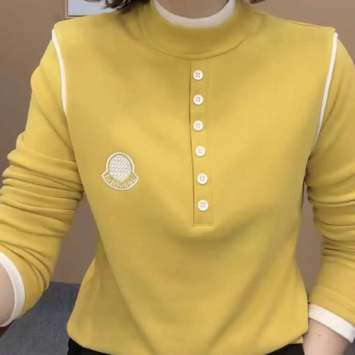 秋冬德绒半高领长袖内搭打底衫女2026新款洋气中年妈妈装减龄上衣,女装/女士精品,大码内搭,淘宝优惠券,粉丝福利购,淘宝优惠卷