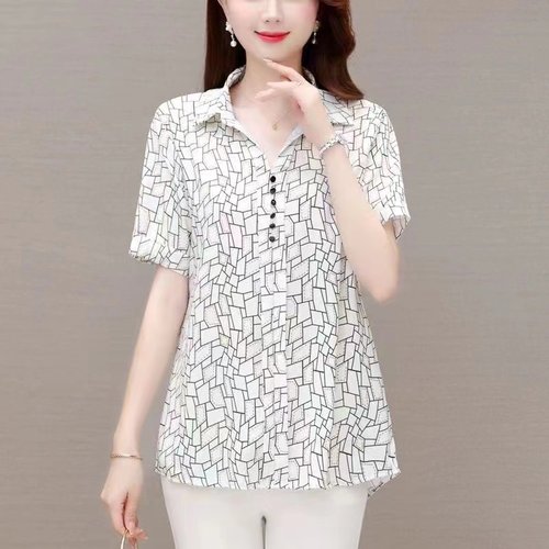 新款中年妈妈洋气显瘦衬衫