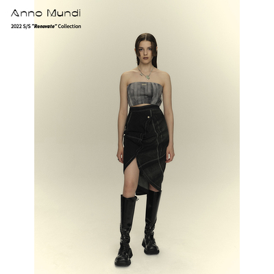 Anno Mundi 22S/S “Renovate” 进口面料 三醋酸 褶皱雾纱胸衣
