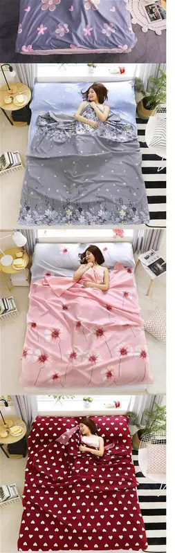 Tấm chống lạnh, túi ngủ, nghỉ trưa, chăn bông du lịch, cotton, ngoài trời xuân, thu, hạ, vệ sinh, thu đông, xách tay - Túi ngủ