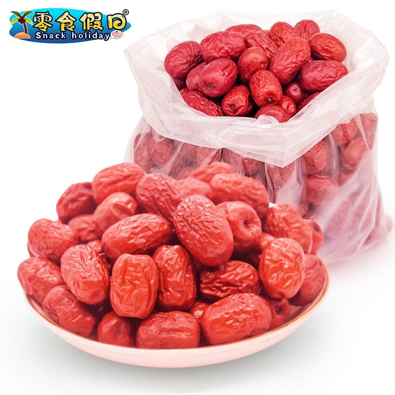 零食假日乐陵金丝小枣1000g特级免洗红枣煮粥煲汤特产枣休闲食品