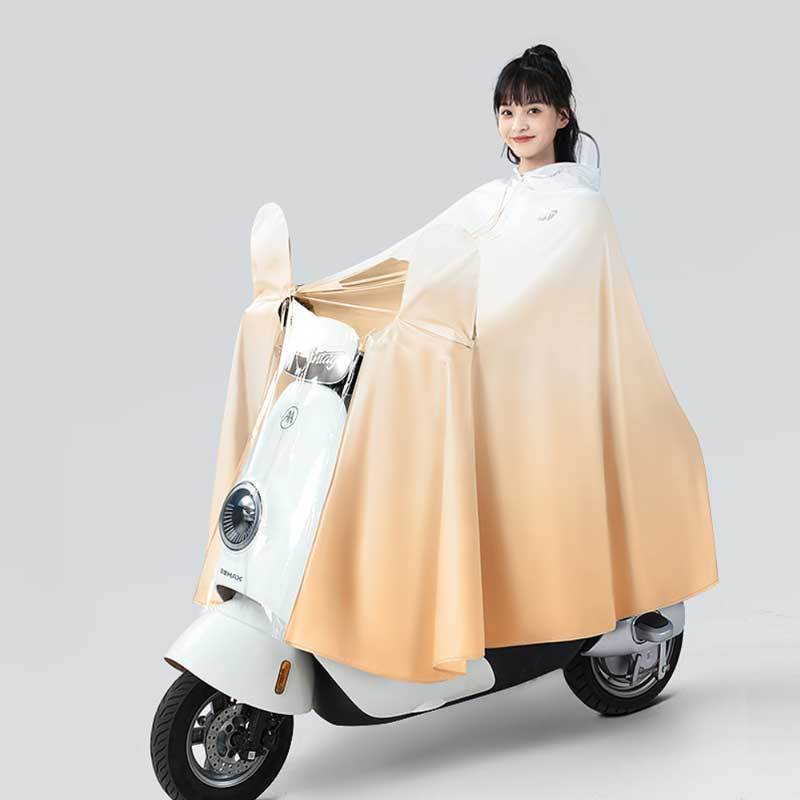 小牛小O雨衣九号QMIX电动车雨披小欧女款亲子双人电瓶车Q90雨具OT