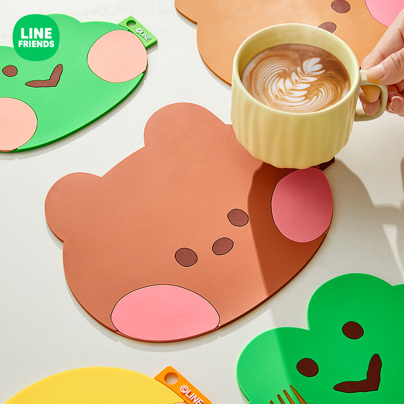 LINE FRIENDS隔热垫防烫耐高温碗垫防水桌垫儿童学生卡通餐垫杯垫