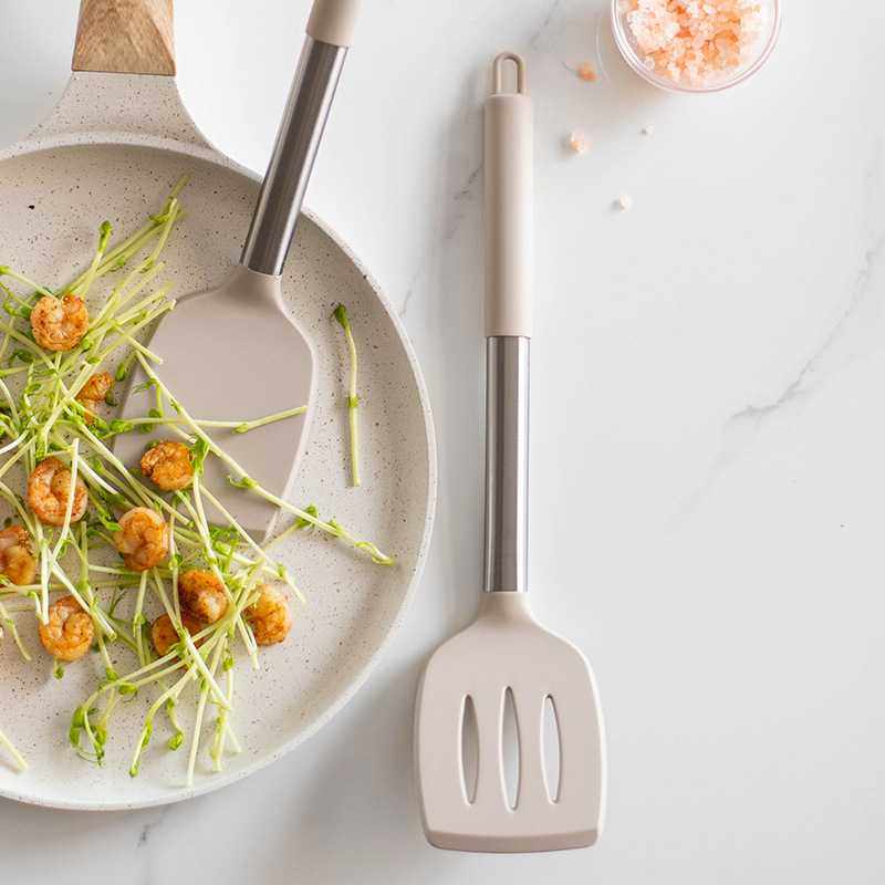 热销430不锈钢硅胶厨具不粘锅专用炒菜硅胶锅铲炒铲煎铲2件套装,厨房/烹饪用具,全套勺铲,淘宝优惠券,粉丝福利购,淘宝优惠卷