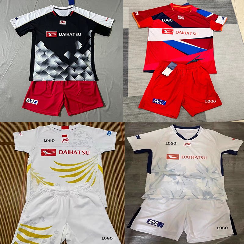 夏季桃田同款羽毛球大赛服短袖男女套装速干透气运动上衣团购定制