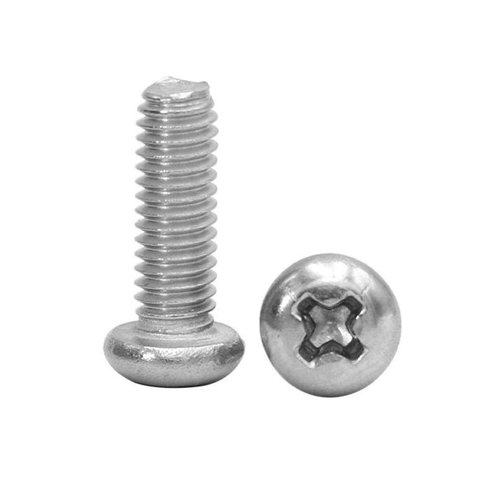 304不锈钢十字小圆头螺丝M2M3M4盘头螺栓十字小半圆头机螺钉YB818