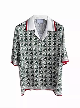 casablanca 26 爱心丝绸  印花 宫廷西西里风男女同款 丝绸衬衫