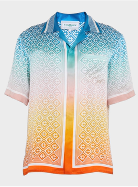 casablanca 26 渐变图腾  印花 宫廷西西里风男女同款 丝绸衬衫