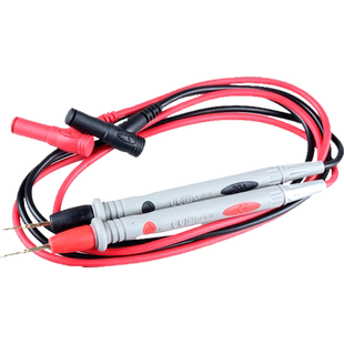 胜利万用表表笔特尖探针硅胶线可拆卸数字指针特细鳄鱼夹电池通用