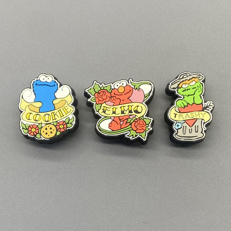 名依乐选新款洞洞鞋配饰时尚百搭diy配件鞋花鞋扣趣味芝麻街