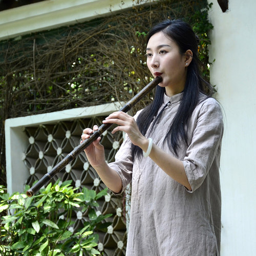 玉屏箫笛初学演奏紫竹洞箫