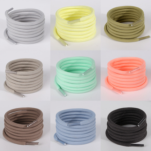 圆形鞋带适配运动篮球鞋休闲运动鞋登山白色彩色男女黑色鞋绳防滑