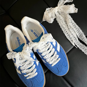 黑白粉色丝绸弹力蕾丝花边鞋 多色蕾丝鞋 带diy芭蕾风配饰德训鞋 带