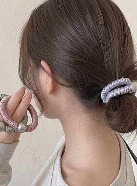 幻彩珠光缎面不伤发发圈套装